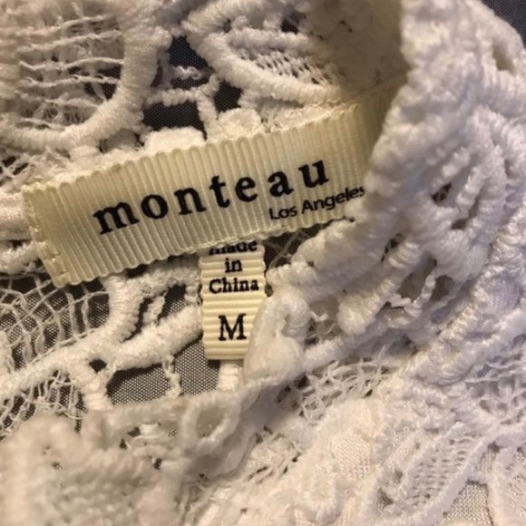Monteau Lacy Top Off White - Picture 3 of 3